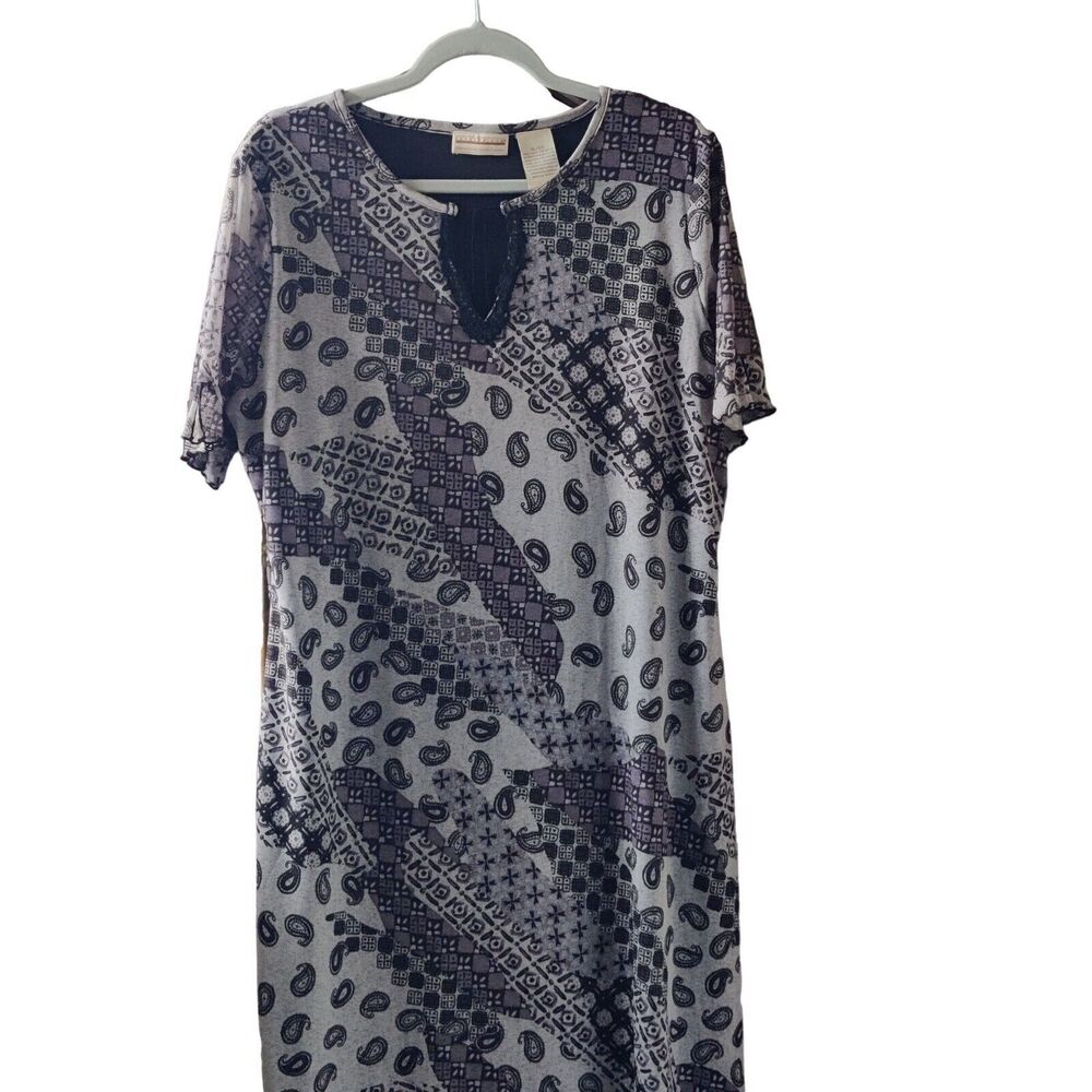 VTG. Women Expressions Maxi Dress Gray Size XL‎